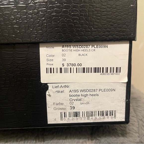 LIMITED EDITION Philipp Plein Black Crystal Boots - Picture 9 of 13